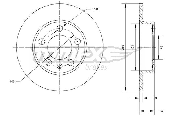 Brzdový kotúč TOMEX Brakes